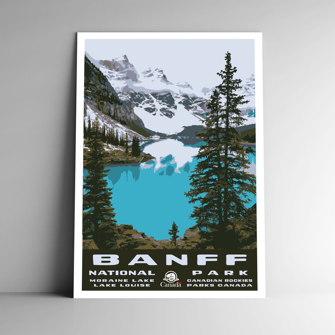 Banff National Park Wpa Style Travel Poster