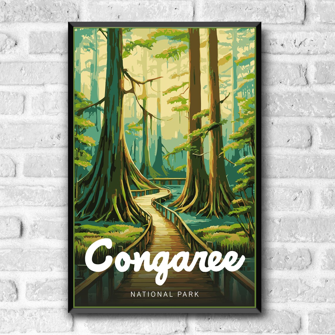 Congaree National Park Vintage Style Travel Poster - Image 3