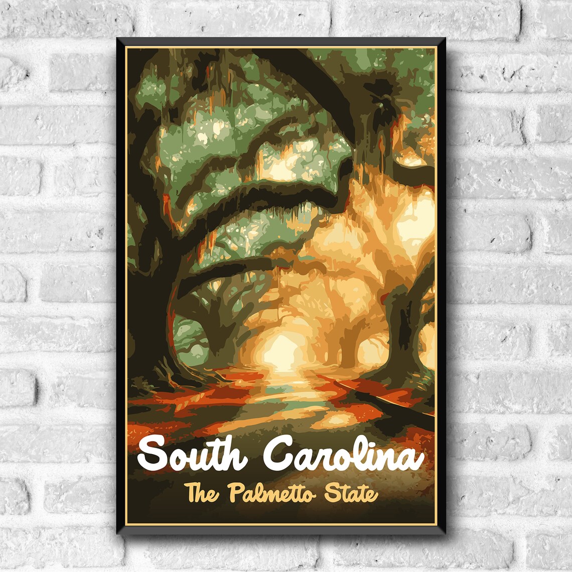 South Carolina The Palmetto State Vintage Travel Poster - Image 3