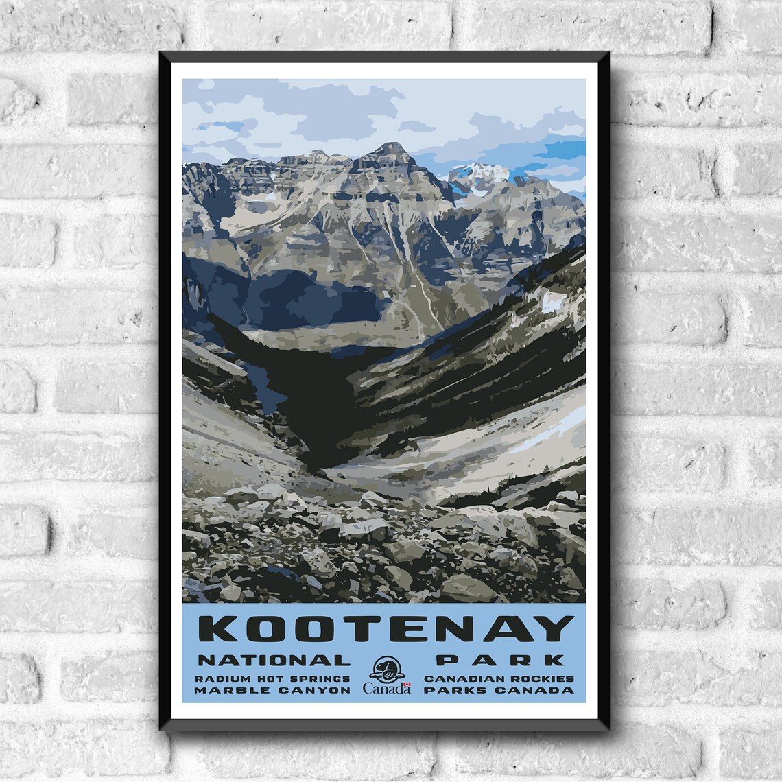 Kootenay National Park WPA Vintage Travel Poster - Image 3