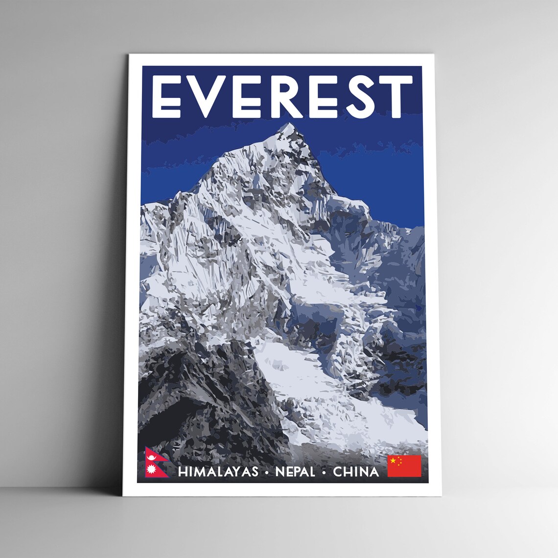 Everest Vintage WPA Style Travel Poster Art Print