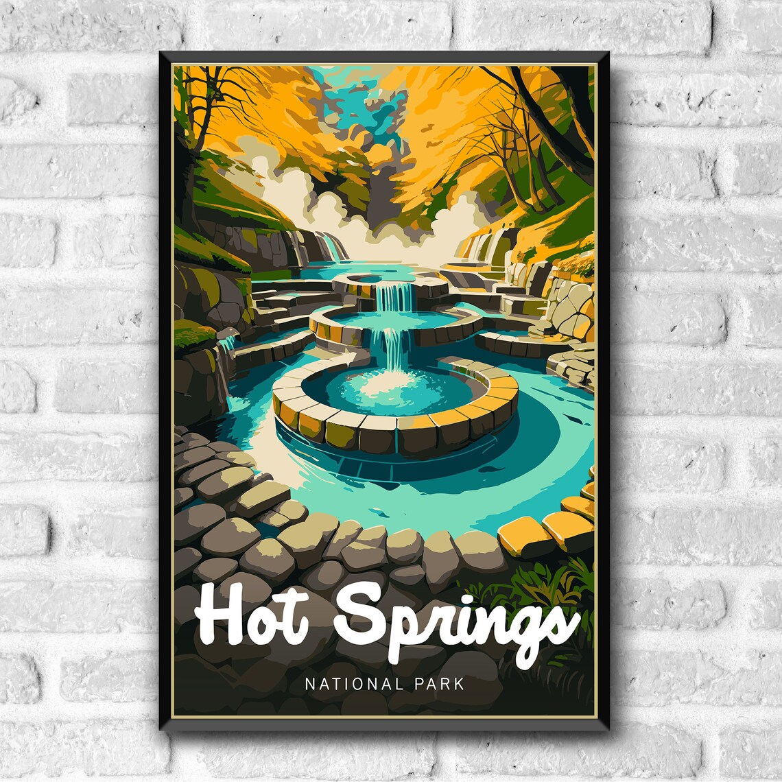 Hot Springs National Park Vintage Style Travel Poster - Image 3