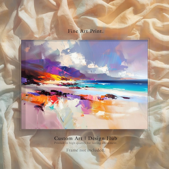 Turquoise Coast Abstract Impressionist Seascape Colorful Art Print
