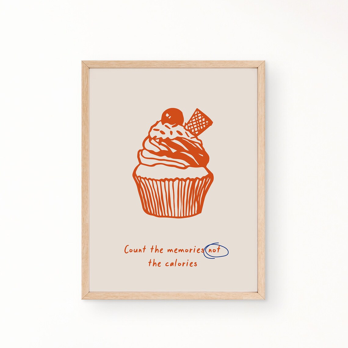 Cupcake Dessert Poster, Modern Kitchen Decor - Image 4