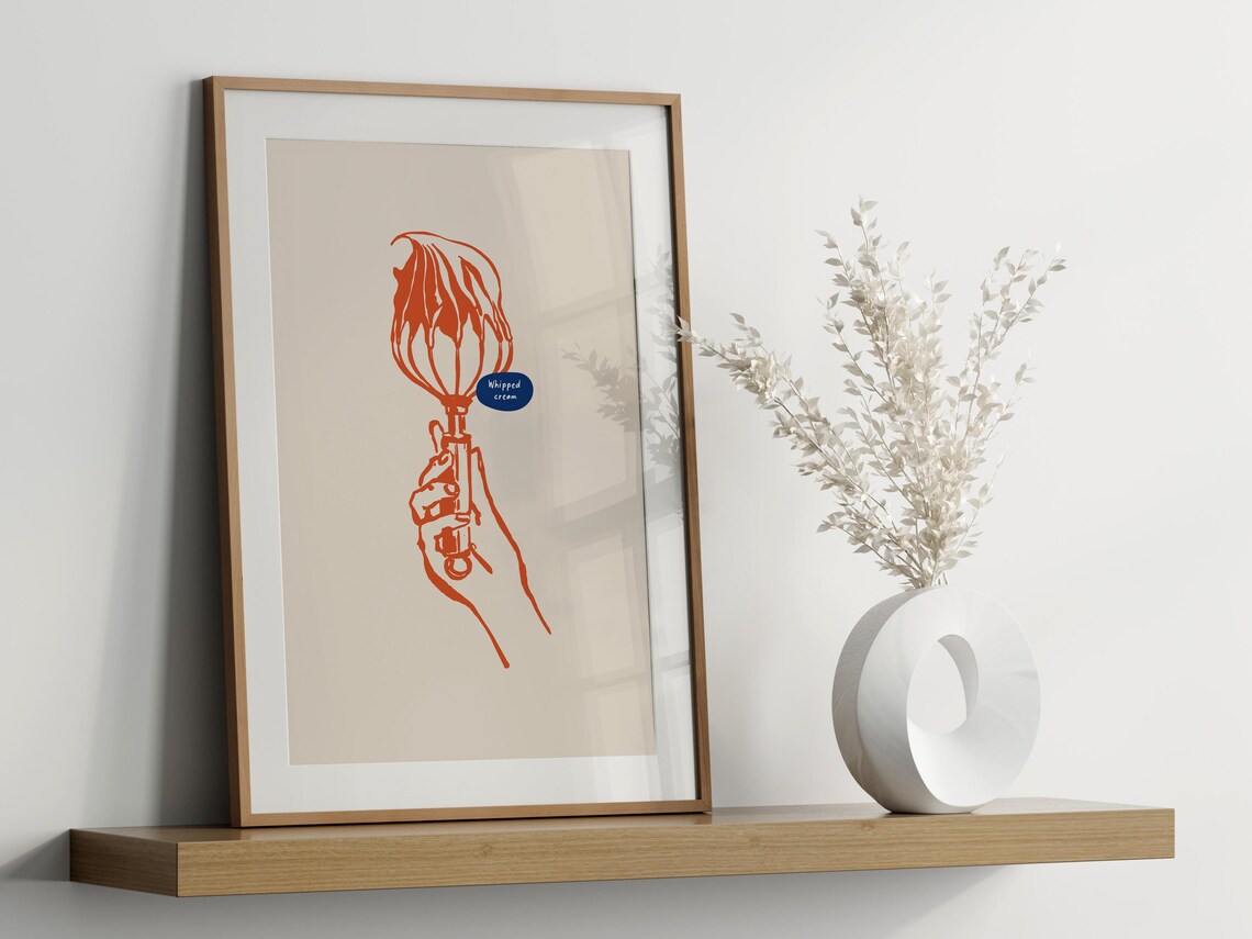 Whipped Cream, Modern Style Kitchen Decor Poster - Image 3