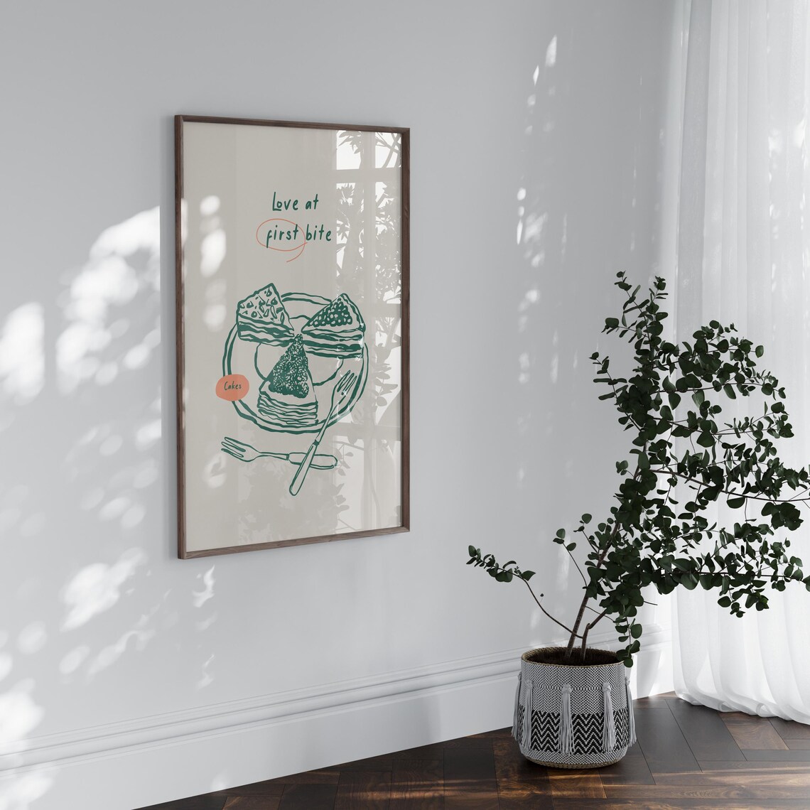 Dessert Sketch, Modern Style Vintage Food Poster - Image 2