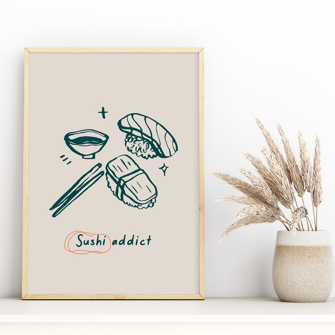 Japanese Sushi Vintage Food Poster, Kitchen Wall Art - Image 4