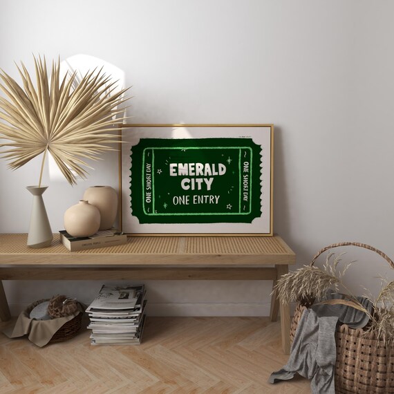 Emerald City Singular Ticket Poster, West End Style