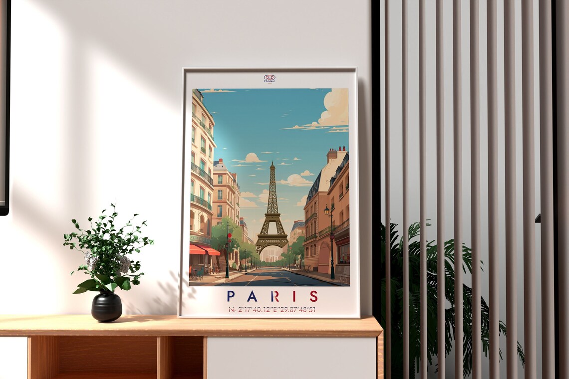 Illustration City Of Paris I Eiffel Tower Monuments
