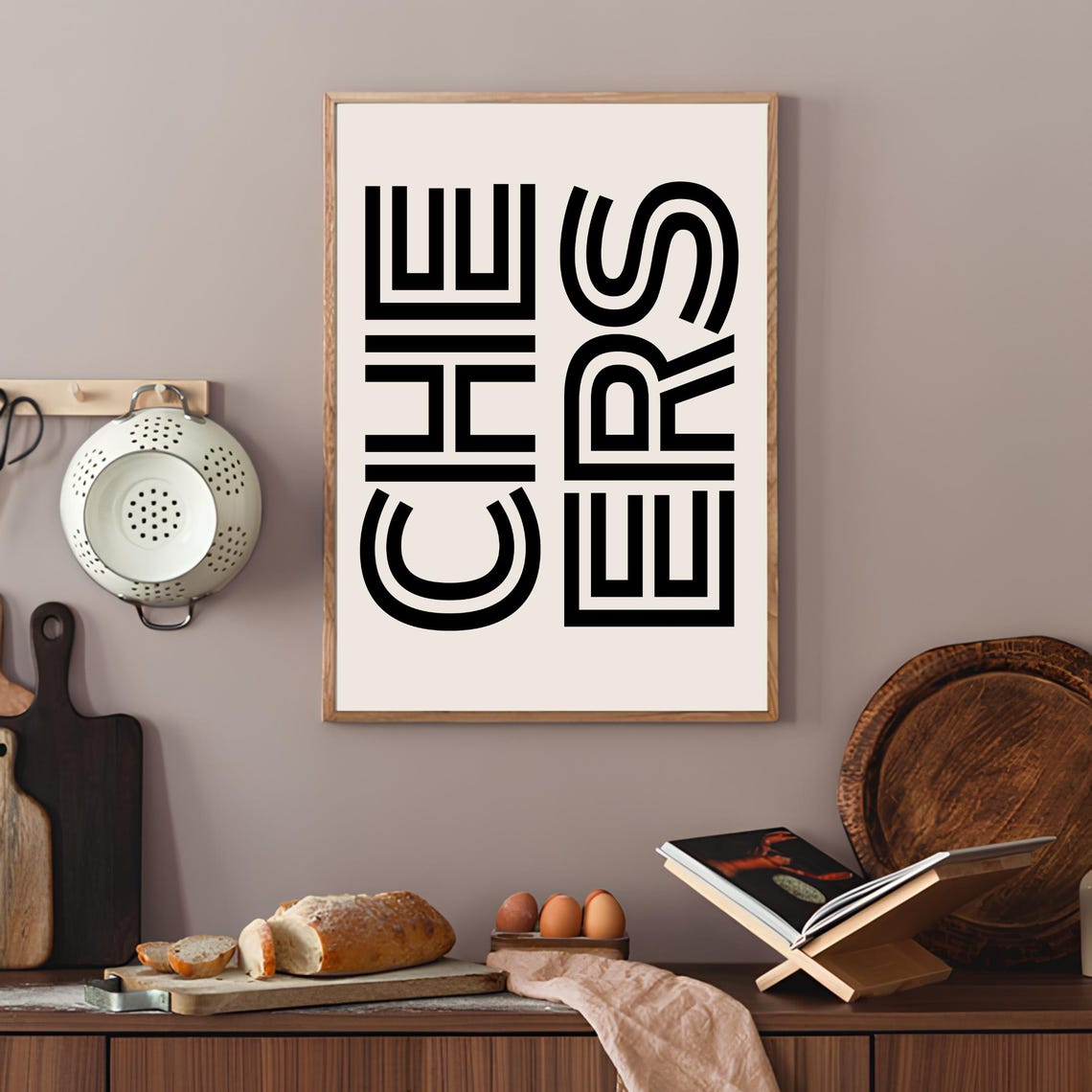Cheers Print Cheers Poster Kitchen Print Bar Print Bar Decor Beverage Print Alcohol Print Funny Kitchen Print Celebration Print Party - Image 3