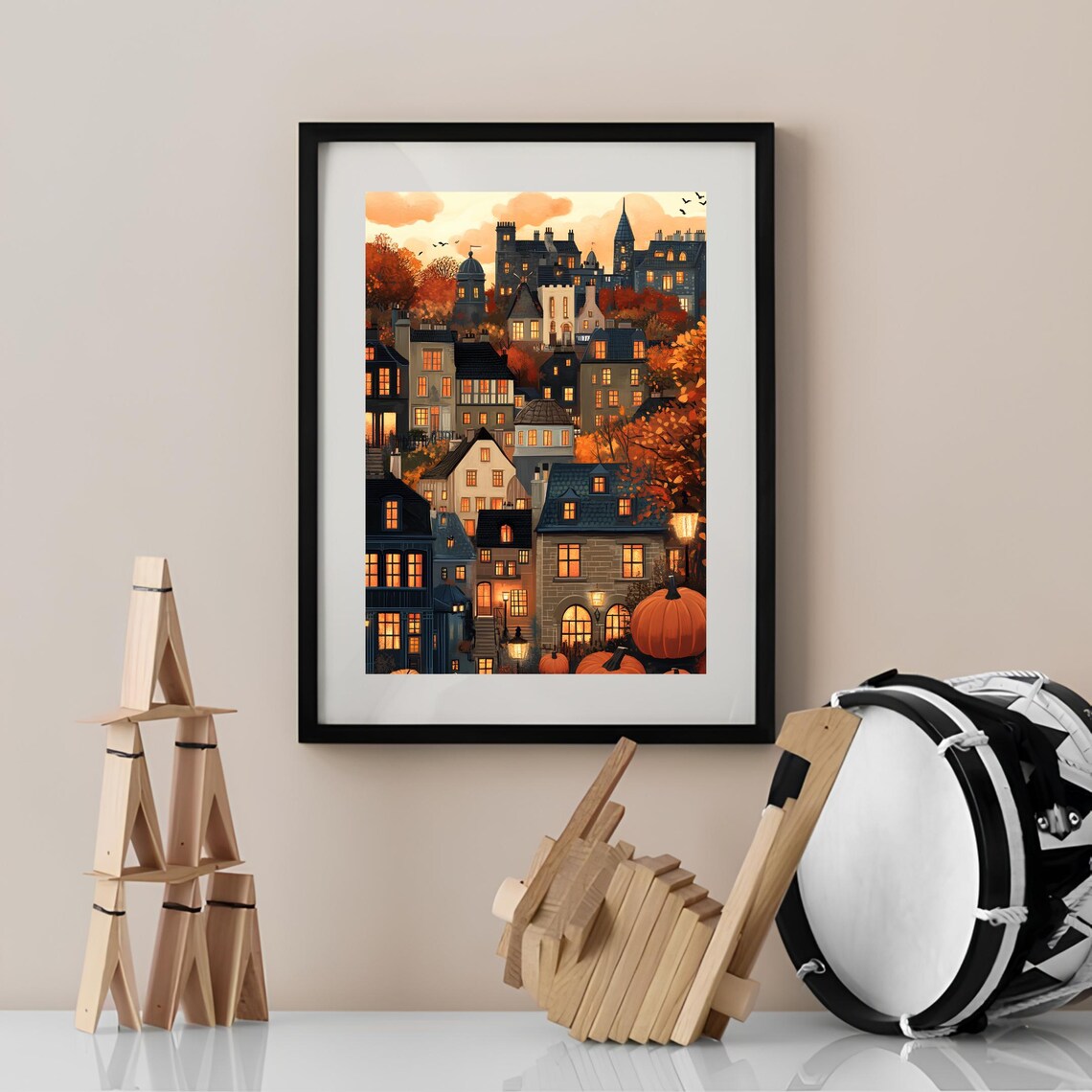 Edinburgh Autumn Illustration, Scotland Travel Poster - Image 2