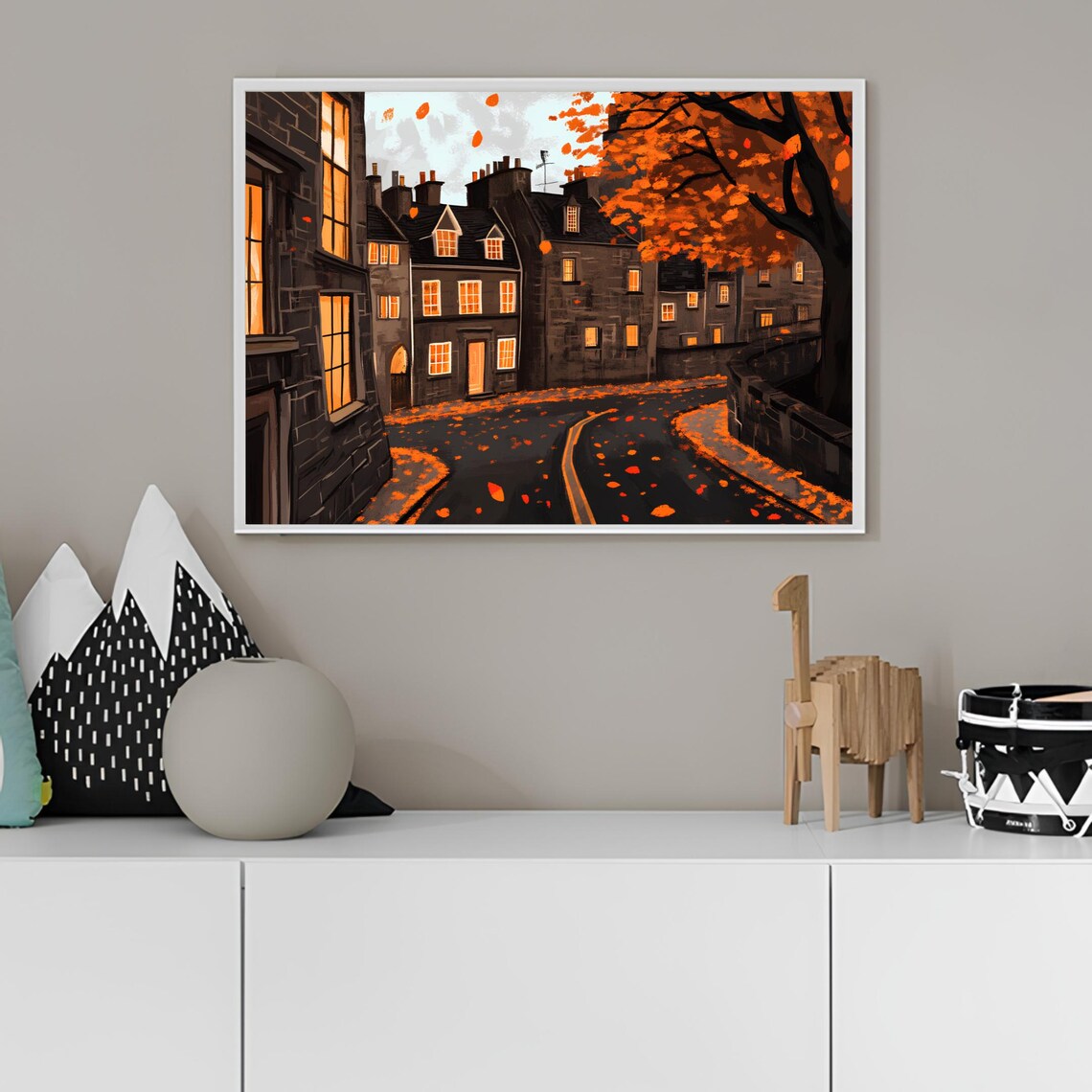 Dublin Autumn Ireland Travel Poster, Cozy Illustration - Image 2