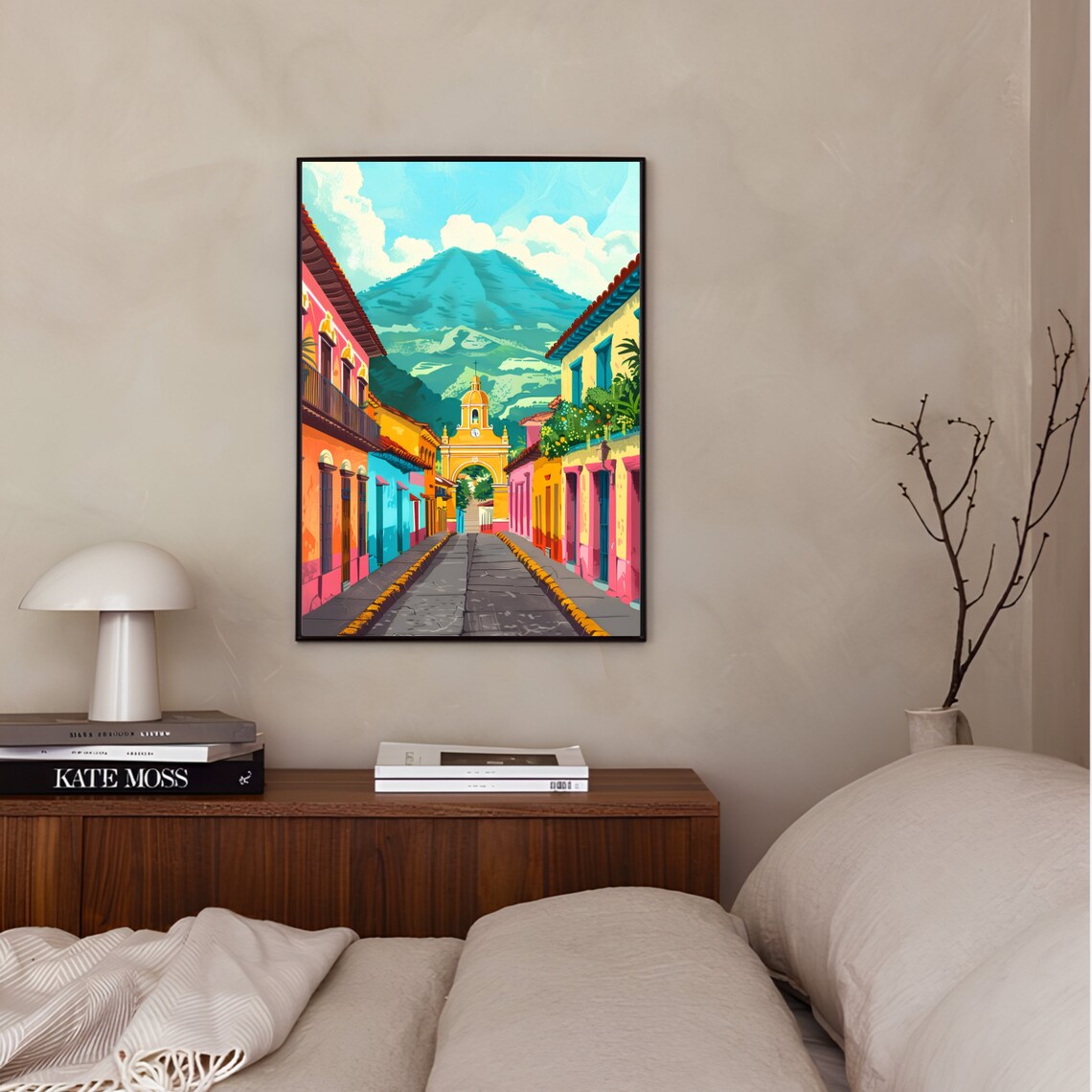 Guatemala Travel Poster, Floral Nostalgia Art Print - Image 2