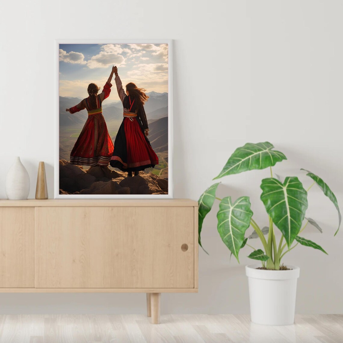 Afghanistan Kabul Travel Poster, Afghan Dress Girl - Image 2