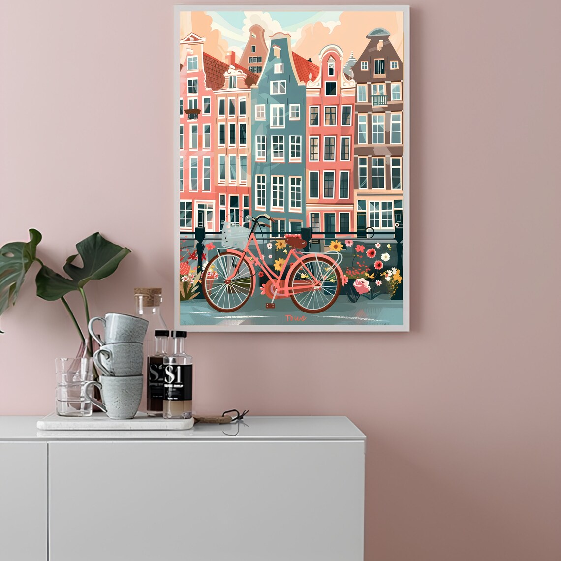 Amsterdam Travel Poster, Nursery Room Illustration - Image 3