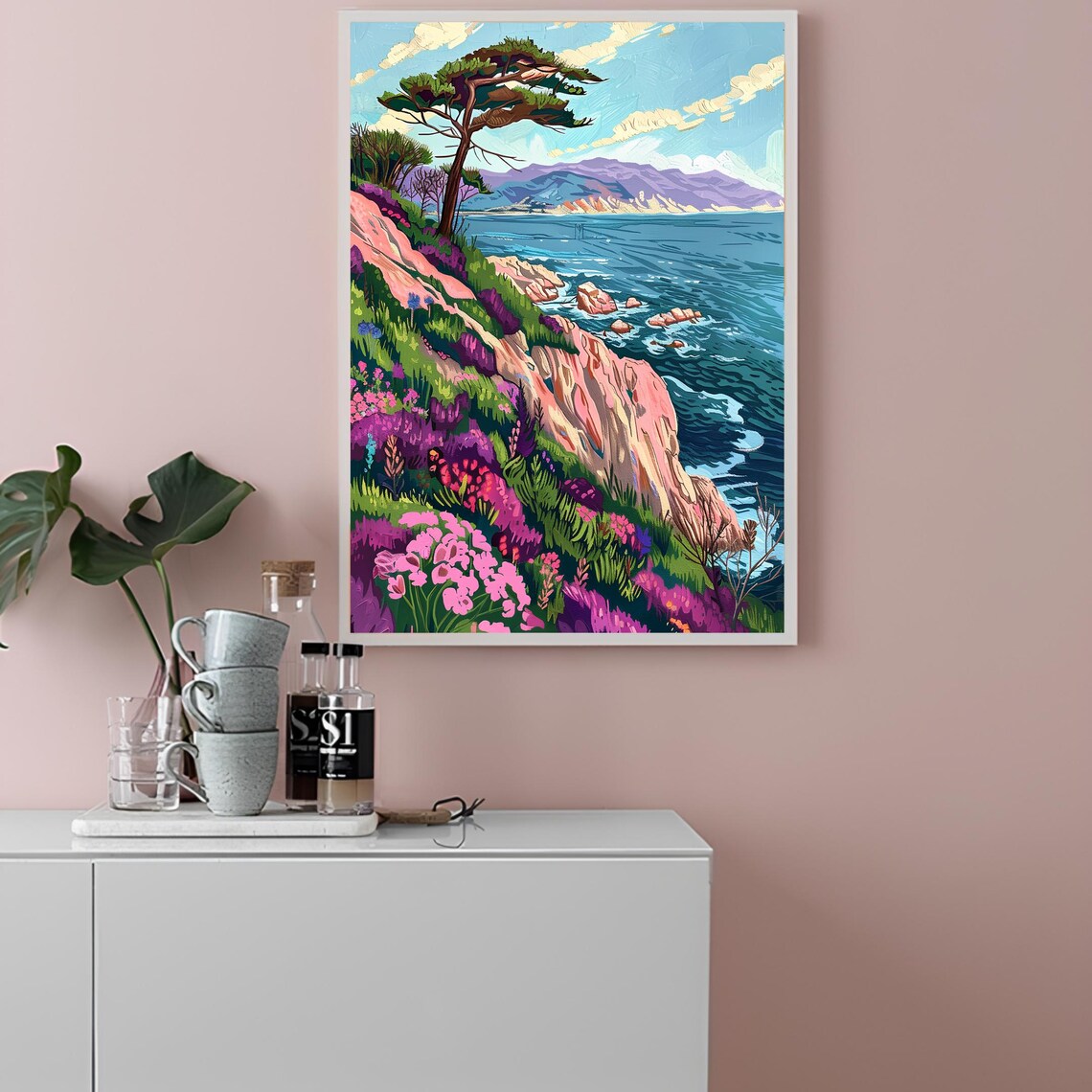 Cypress Print Greece Illustration, Travel Poster - Image 2