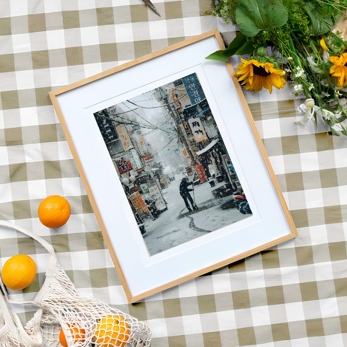 Korea Print Korea Poster Seoul Print Winter Wall Art Seoul Travel Poster Korea Gift Seoul Traveler Gift Winter Print - Image 3
