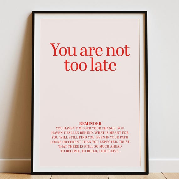 Pink Affirmation Poster Motivational Quote Print