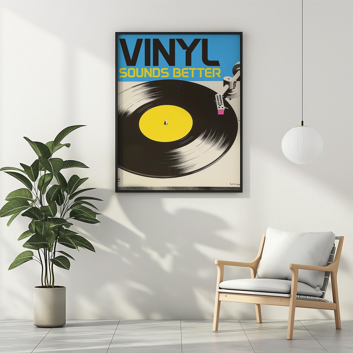 Vinyl Sounds Better Retro Turntable Pop Art Music Room Poster - Image 3