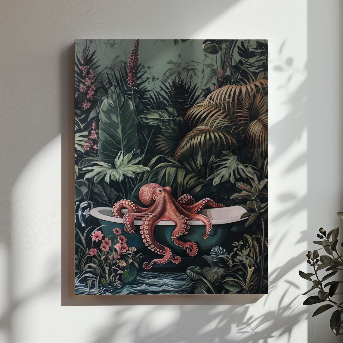Octopus Bathroom Wall Decor, Funny Sea Life Art Print - Image 2