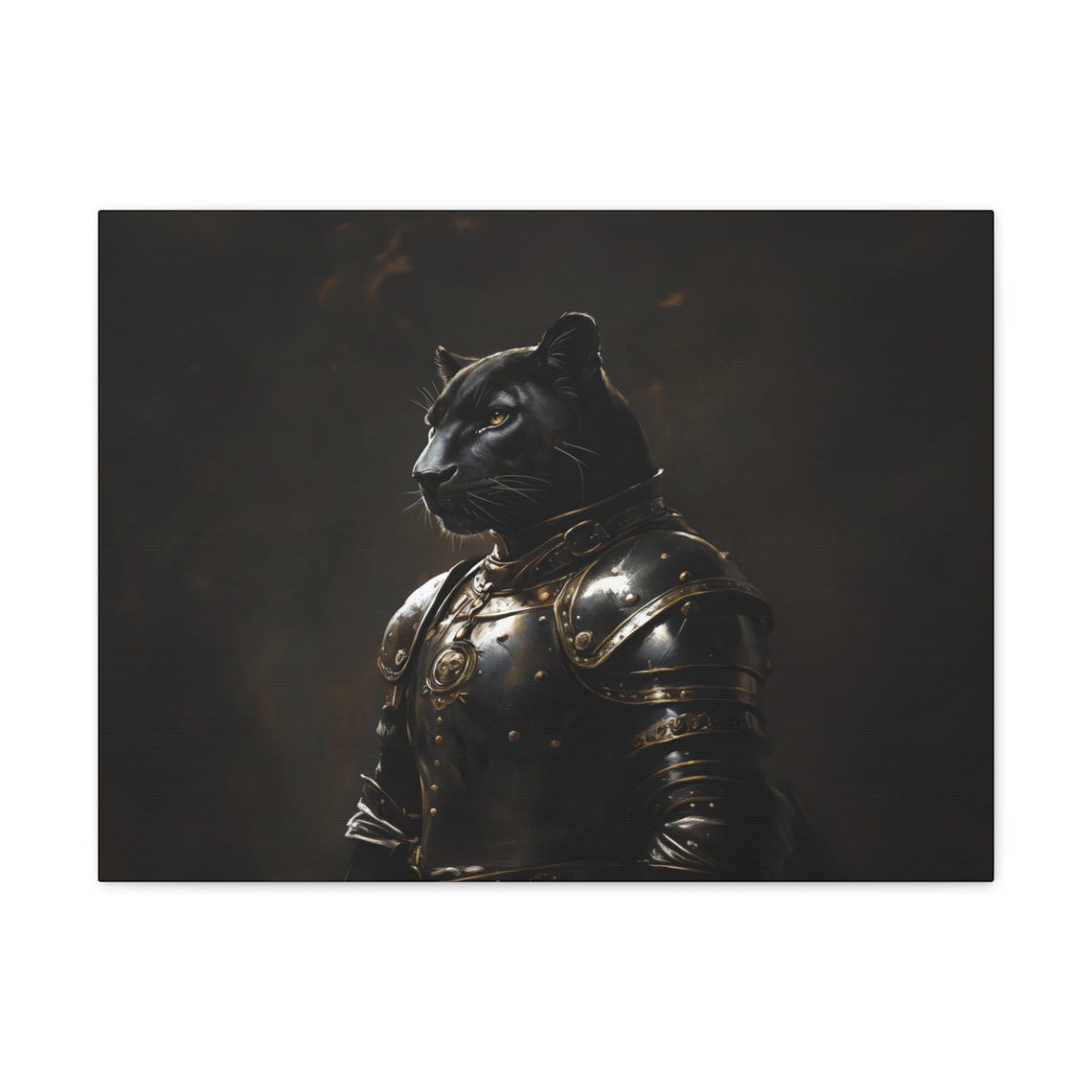 Black Panther Knight In Ornate Dark Armor Medieval Portrait Poster - Image 3