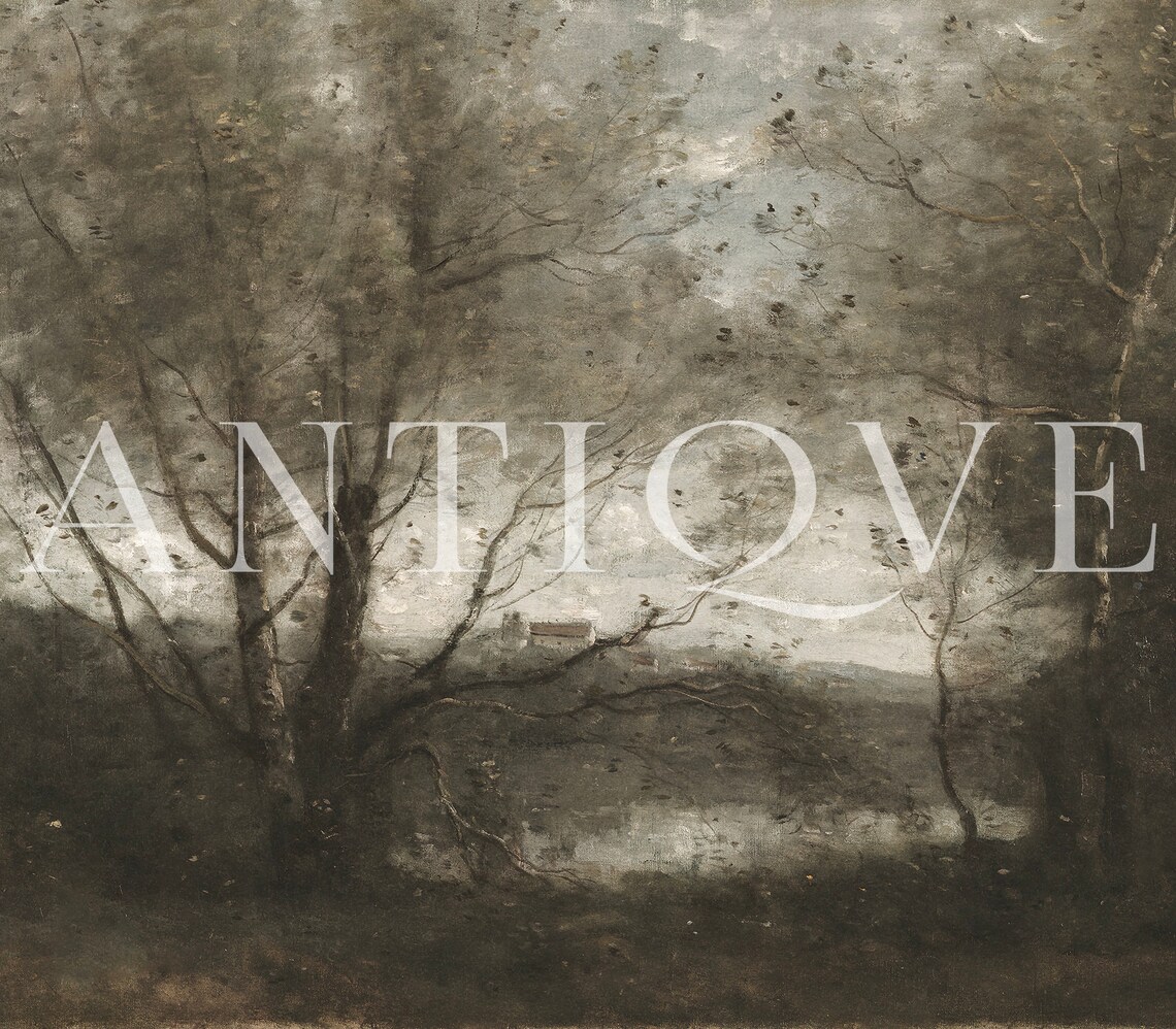Moody Vintage French Country Forest Spring Art Print - Image 3