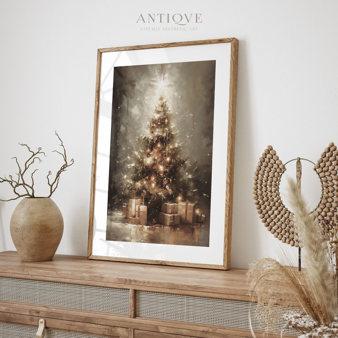 Christmas Tree Christmas Lights Holiday Decor Art Print - Image 3