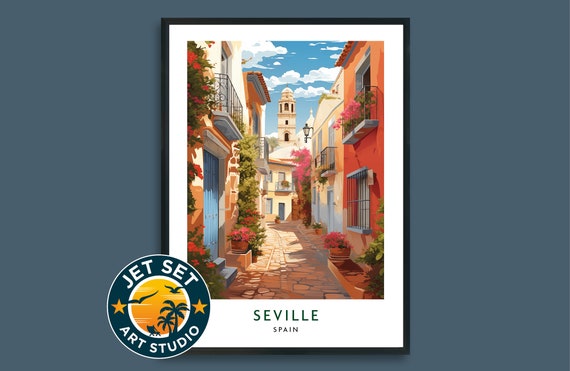 Seville Spain Travel Print Poster Wall Art Framed Unframed Canvas Gift