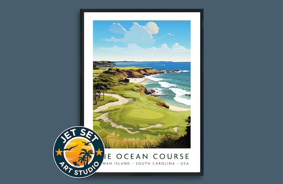 Ocean Golf Course Kiawah Island Travel Poster