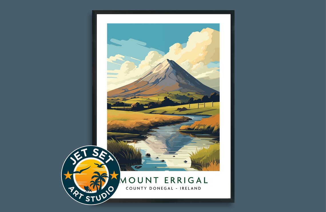 Mount Errigal Donegal Ireland Travel Poster