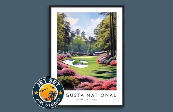 Augusta National Golf Course Travel Poster, Wall Art