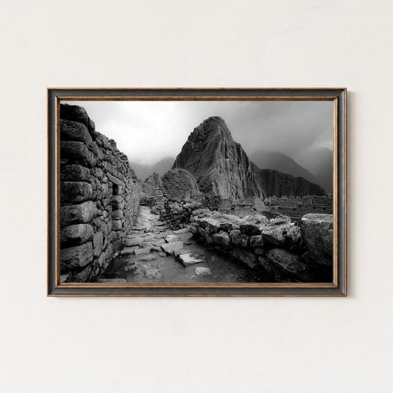 Machu Picchu Photography Print Ancient Inca Ruins Peru Wall Art