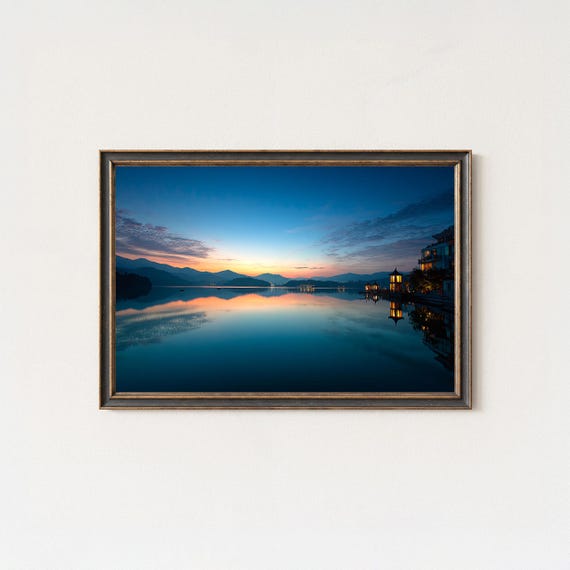 Sun Moon Lake Sunrise Photography Taiwan Landscape Wall Art Print