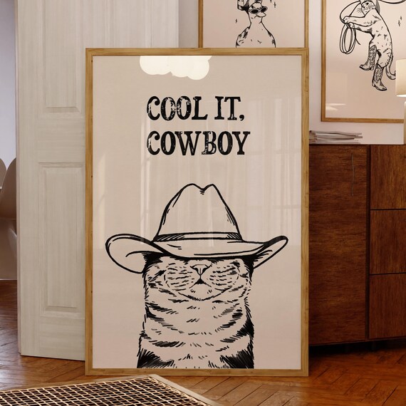 Cool Cowboy - Retro Travel Poster