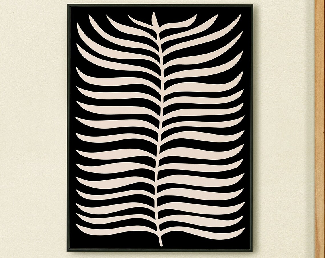 Botanical Wall Decor, Minimalist Floral Illustration