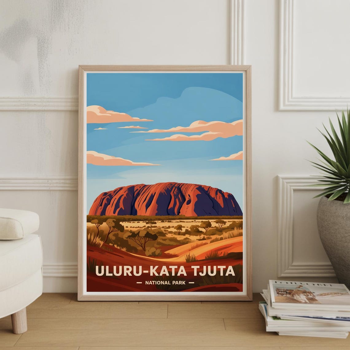 Uluru Kata Tjuta National Park Australia Red Rock Travel Poster