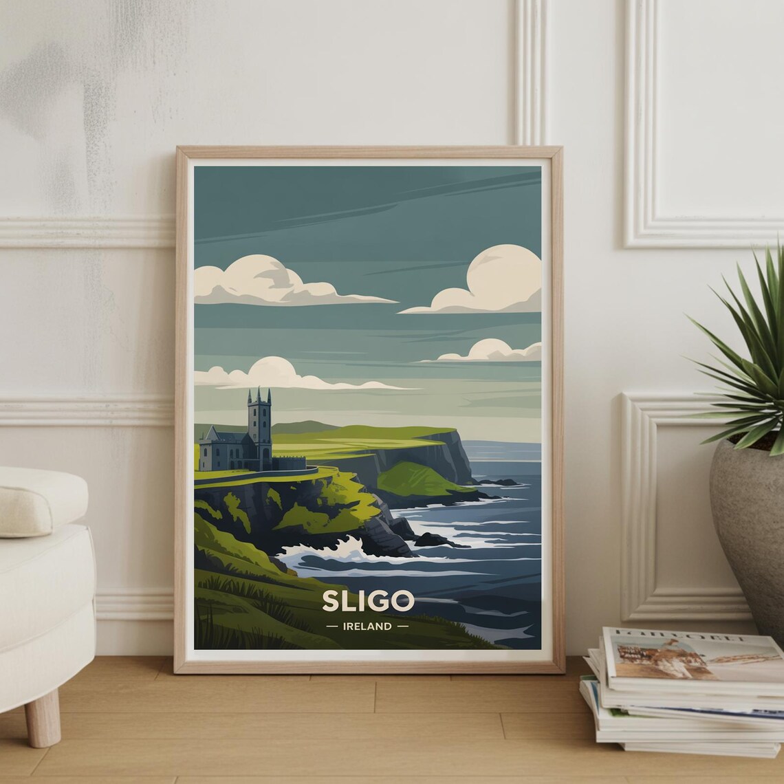 Benbulben Mountain Sligo Travel Poster, Ireland