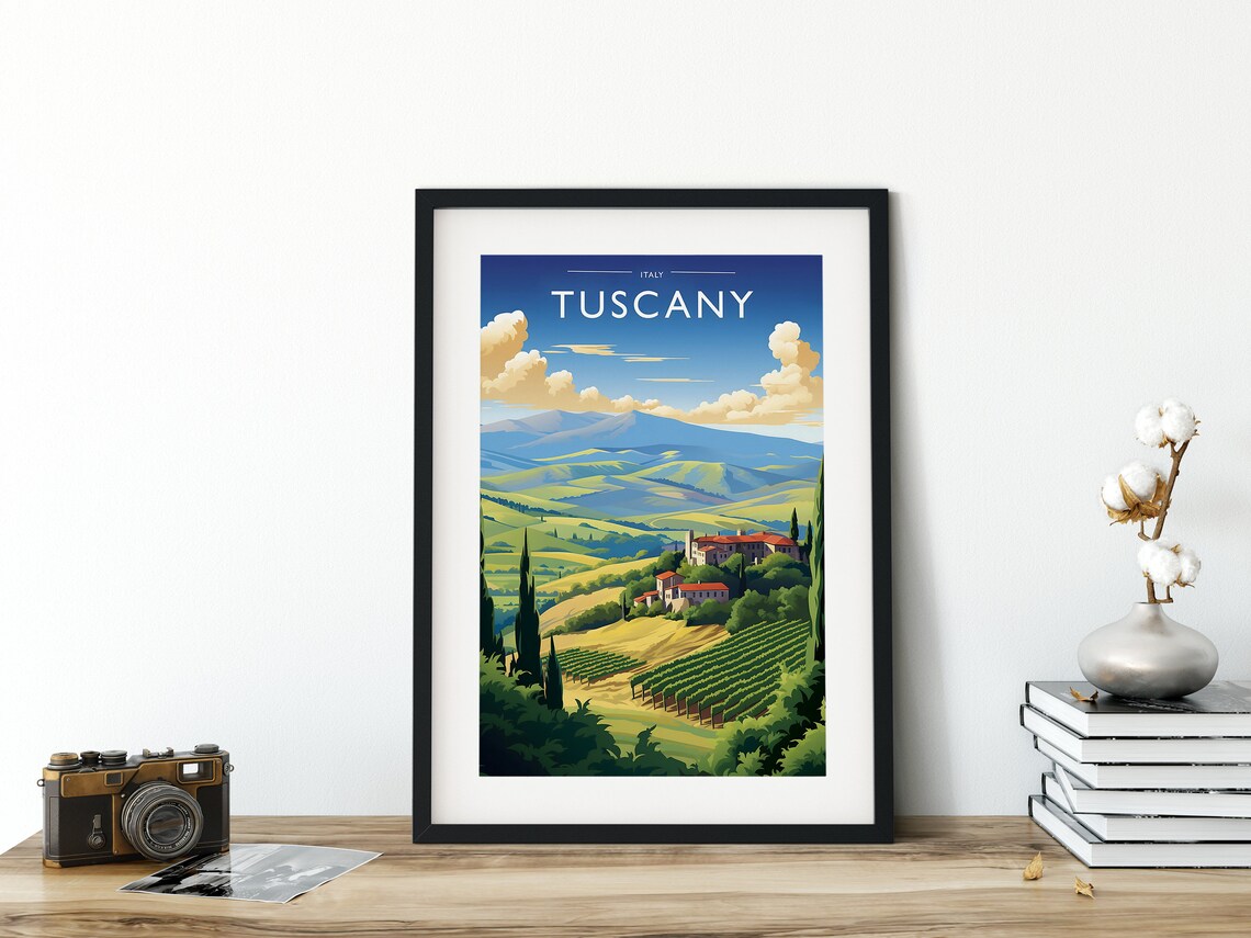 Tuscany Travel Poster, Italy Travel Art Print - Image 3
