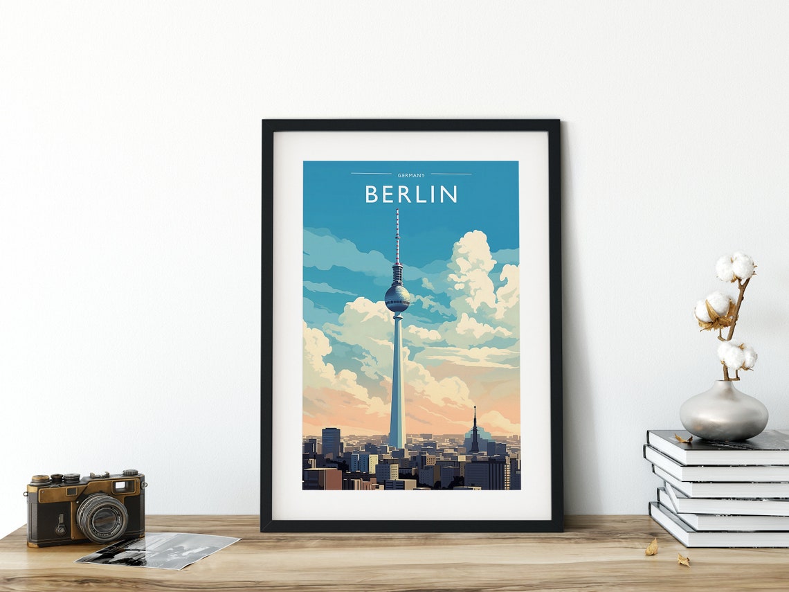 Berlin Travel Poster Germany Travel Print Berlin Art Print Berlin Gift Modern Travel Print Berlin Travel Art Print Germany Travel Poster Art - Image 3