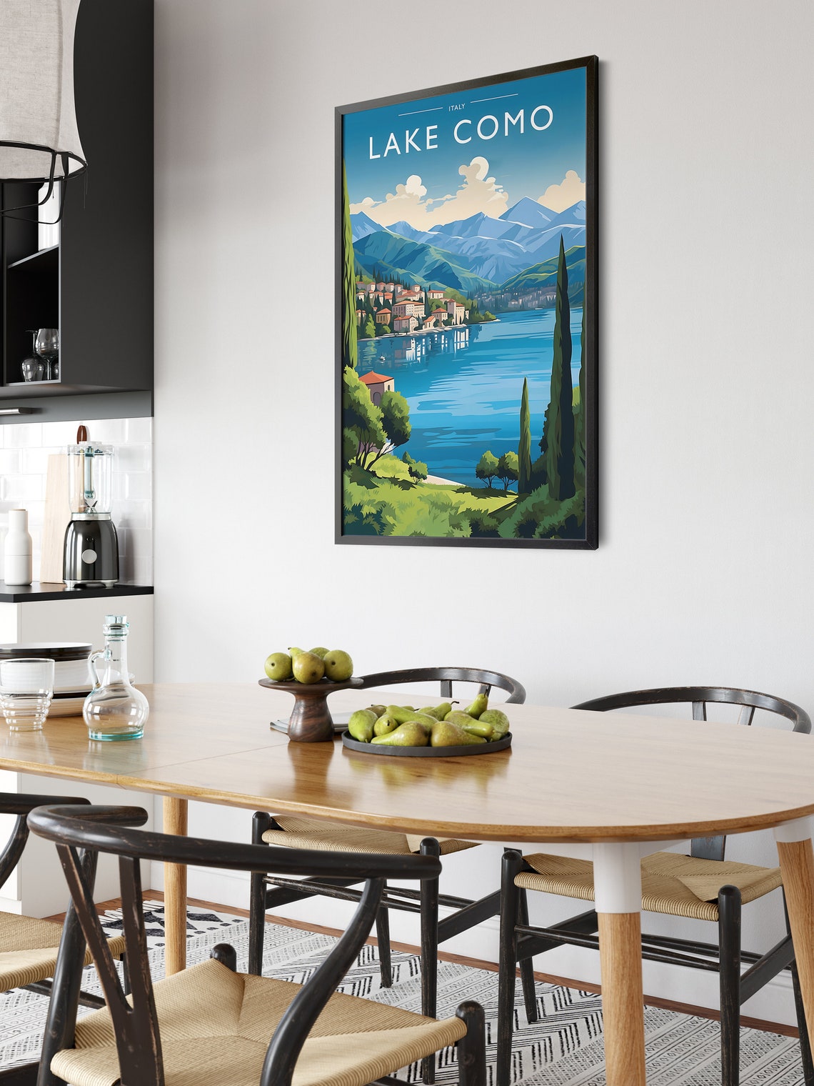 Lake Como Italy Lakeside Village Alpine Mountains Travel Poster - Image 6