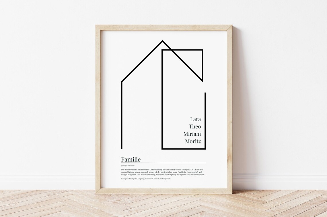 Personalized Family Definition Poster, Home Wall Art Print - Image 2