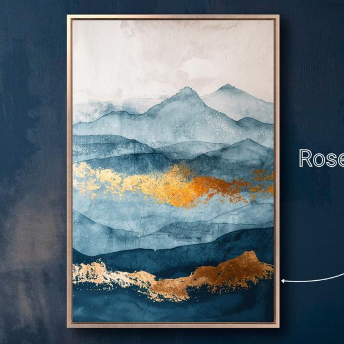 Layered Mountains Abstract Watercolor Art Print