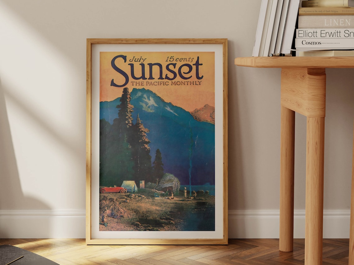 Hiking Camping Vintage Outdoor Wildlife Art Print
