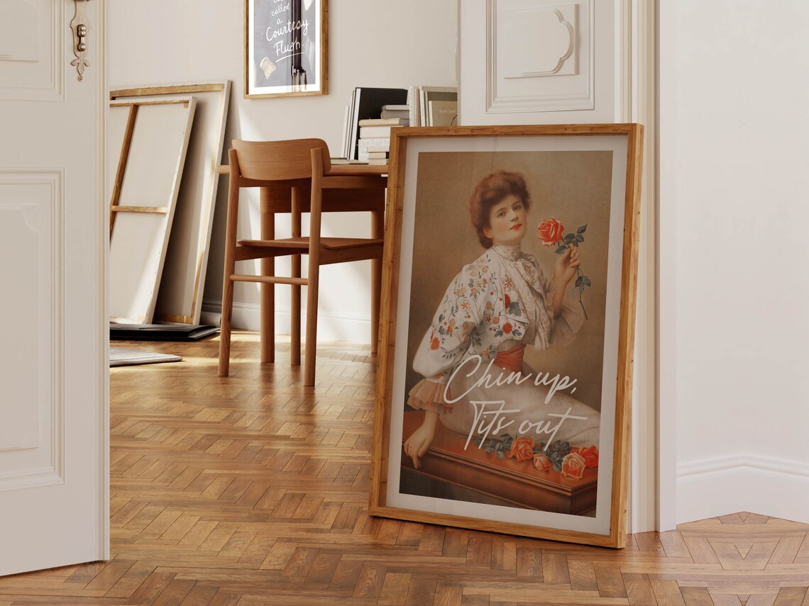 Funny Woman's Bathroom Vintage Toilet Humor Poster