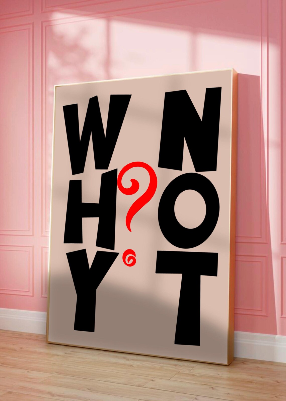 Inspirational Why Not Quote Poster Modern Text Art Living Room Decor Typography