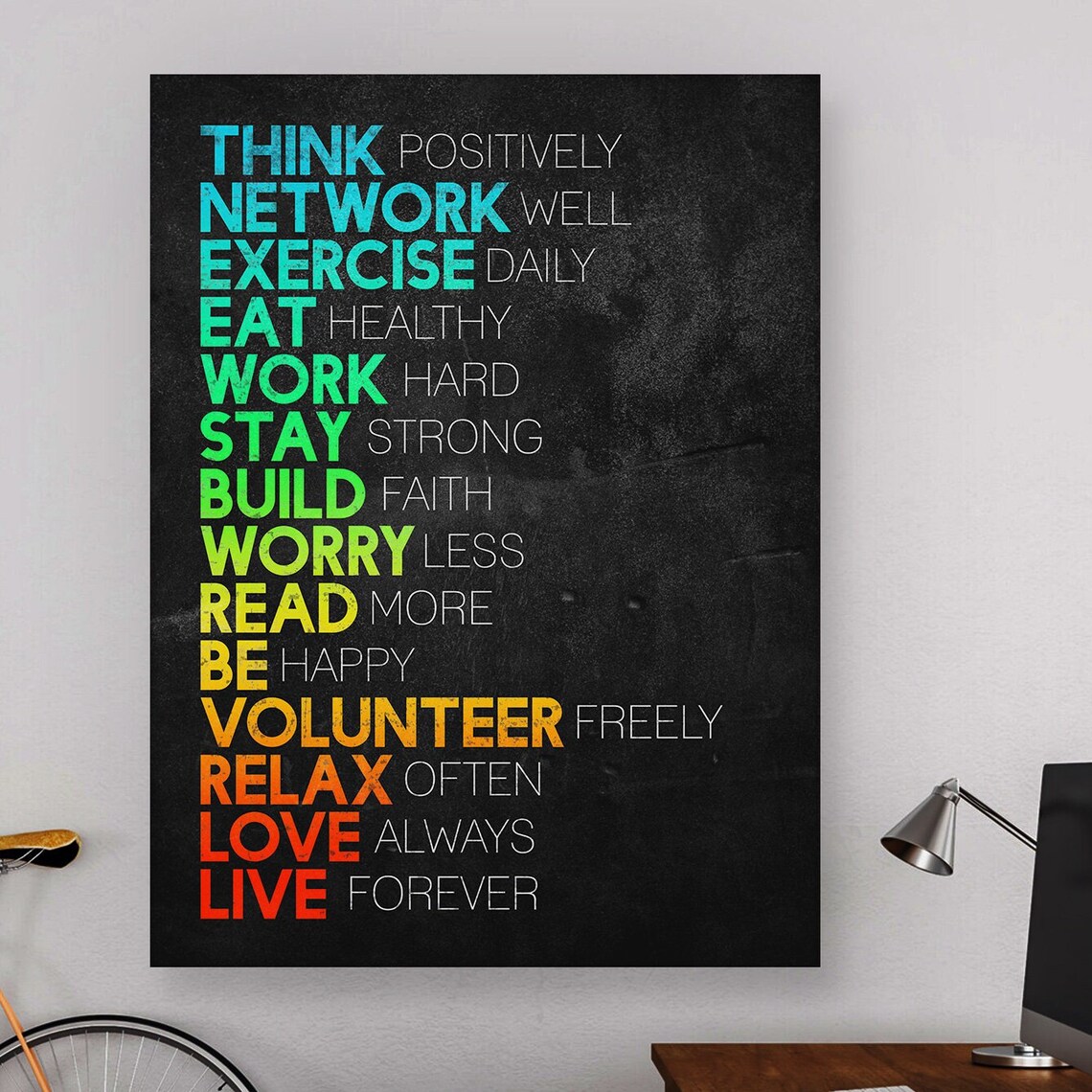 Positive Mindset Motivational Poster, Office Decor