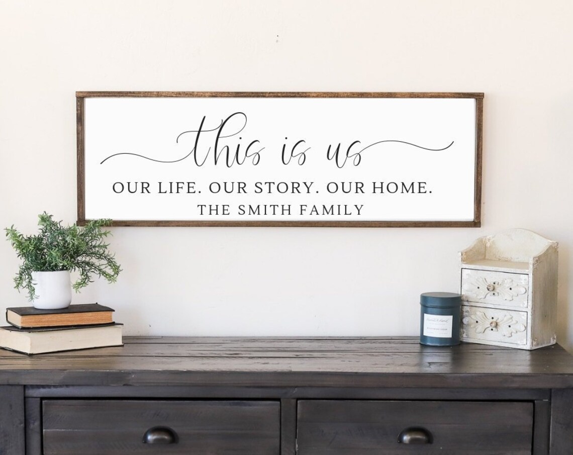 This Is Us Our Life Our Story Our Home Family Quote Sign Poster