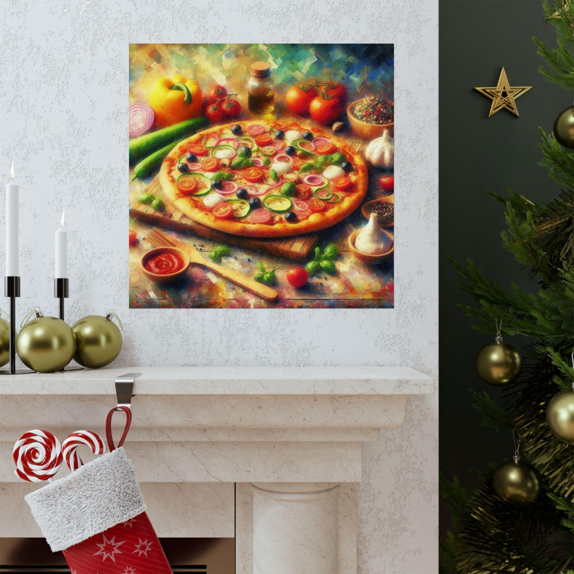 Delicious Colorful Pizza Still Life for the Italian Kitchen Poster - Image 3