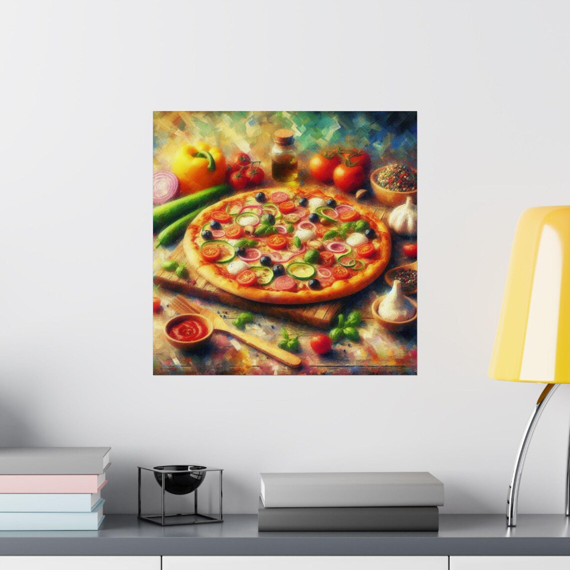 Delicious Colorful Pizza Still Life for the Italian Kitchen Poster - Image 2
