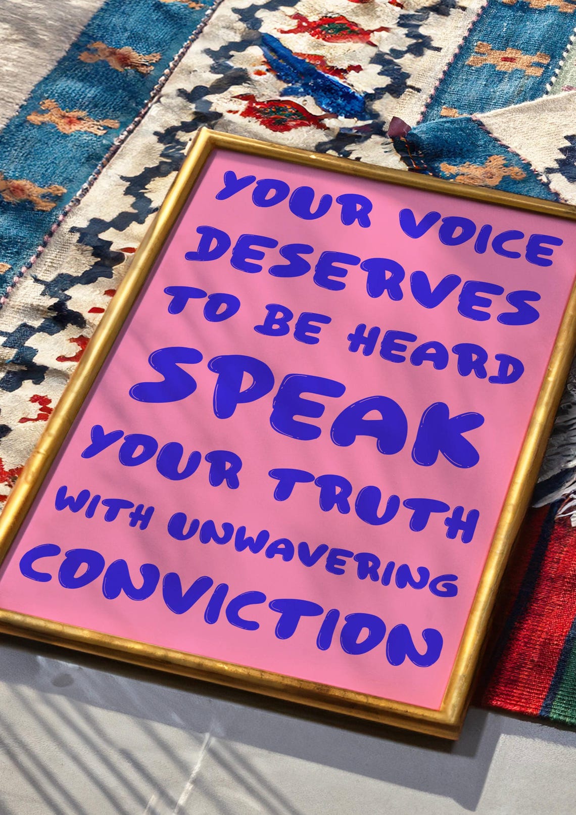 Your Voice Deserves To Be Heard Speak Your Truth Empowerment Poster - Image 2